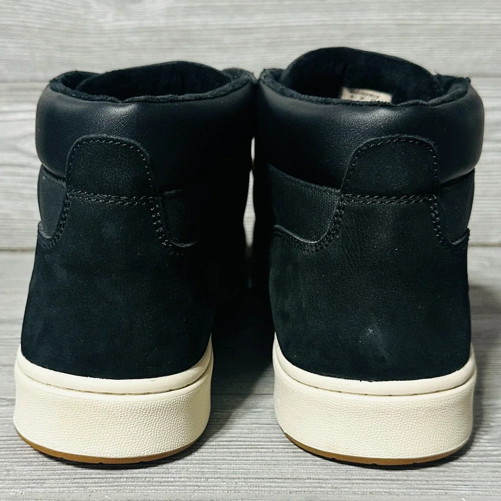 Polo Ralph Lauren Sneaker Boot Mens 14 Black Solid Mid‎ Top Modern Sneaker Boot